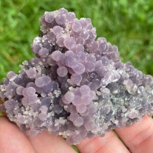 Sparkly Purple Grape Agate Cluster, Botryoidal Chalcedony With Druzy Velvet #11