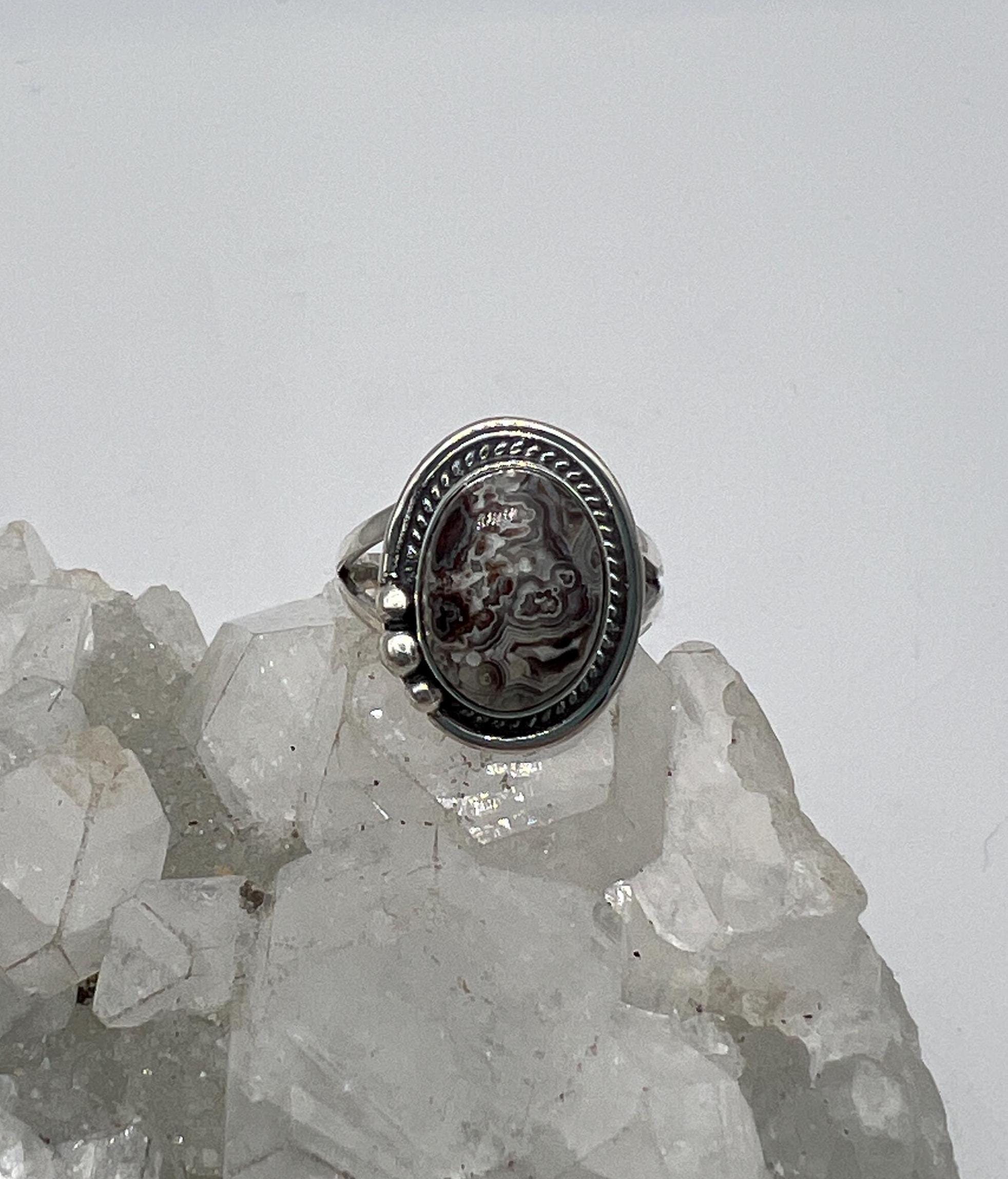 Laguna Lace Agate Ring, Size 7