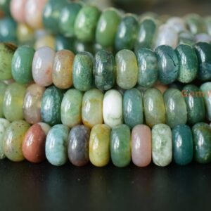 15.5" 2x4mm/3x6mm Indian Agate Rondelle Beads, Natural Indian Agate Disc Beads, Roundel Beads, Multi Color Agate