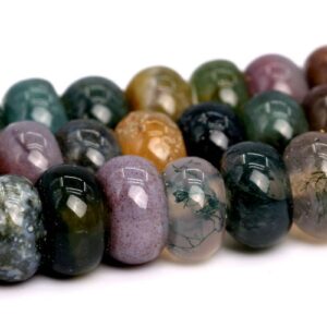 8x5MM Indian Agate Beads Grade A Natural Gemstone Rondelle Loose Beads 15" / 7.5" Bulk Lot Options (102217)