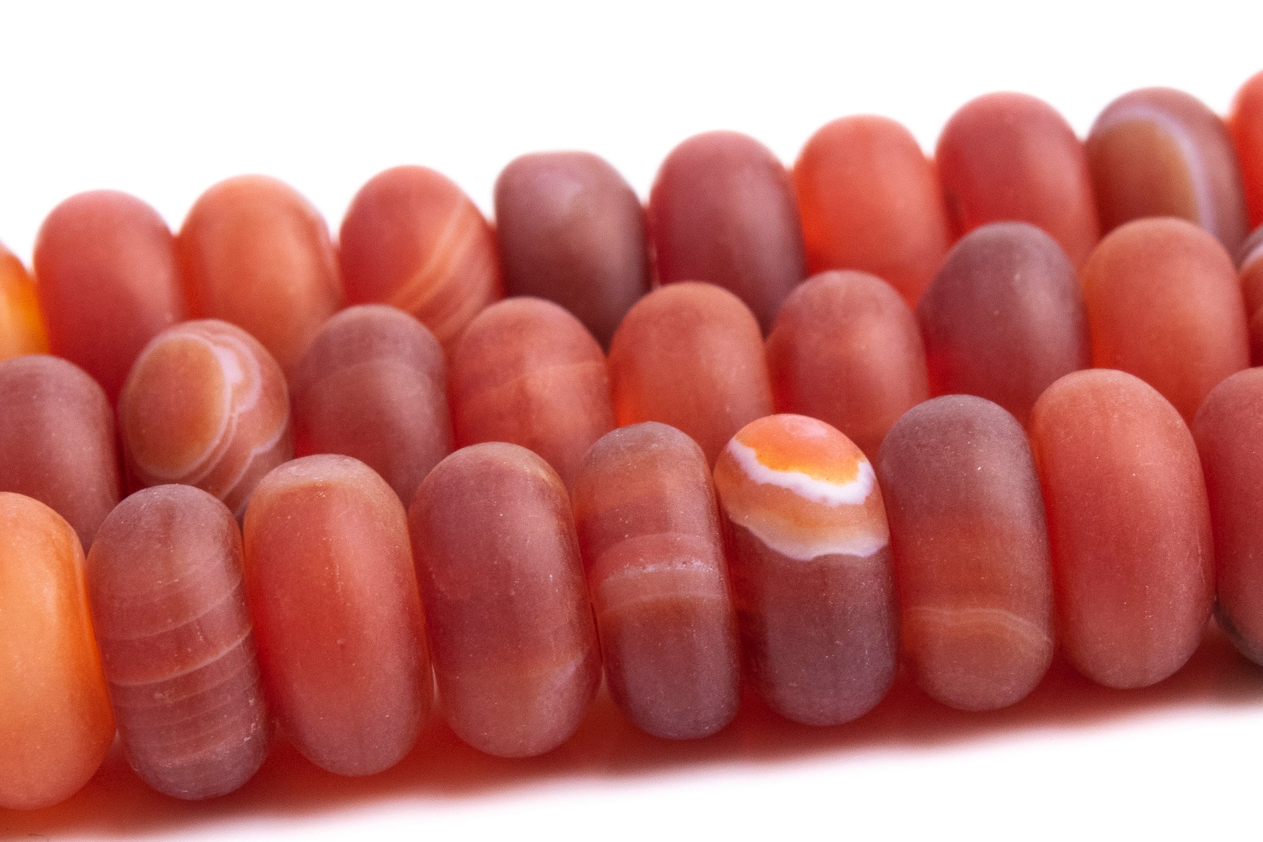 Matte Dark Red Striped Agate Beads Grade Aaa Natural Gemstone Rondelle Loose Beads 6mm 8mm Bulk Lot Options