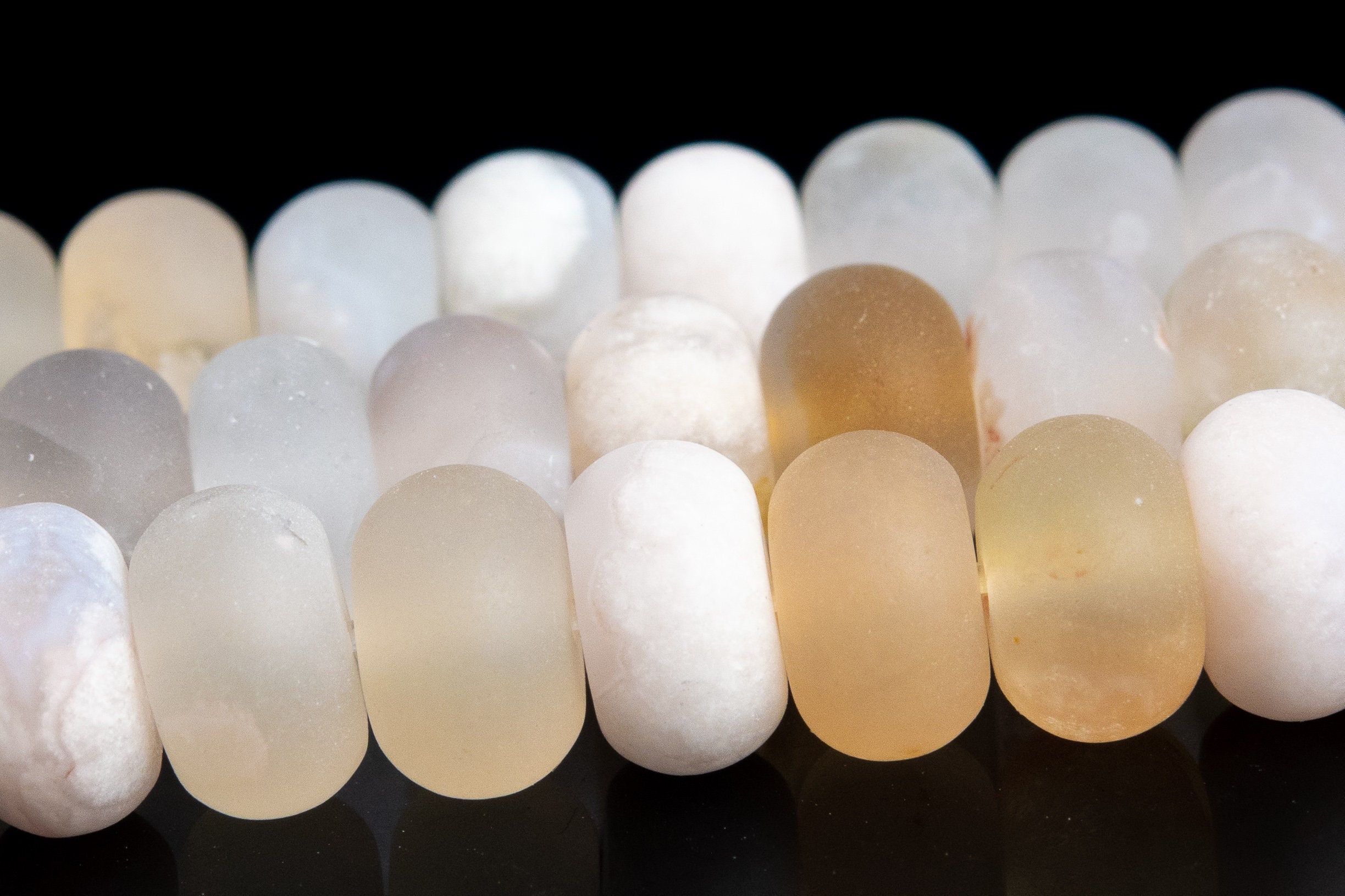 Matte Multicolor Cherry Blossom Agate Beads Grade B Genuine Natural Gemstone Rondelle Loose Beads 6mm 8mm Bulk Lot Options