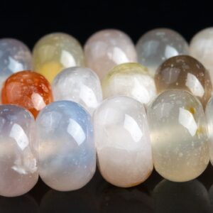 Multicolor Cherry Blossom Agate Beads Grade B Genuine Natural Gemstone Rondelle Loose Beads 6MM 8MM Bulk Lot Options