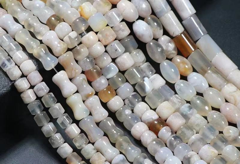 Natural Cherry Agate Rondelle Rice Bamboo Festival Tube Beads,one Strand 15",rondelle Agate Beads Natural Cherry Agate Rondelle Rice Bamboo Festival Tube Beads,one Strand 15",rondelle Agate Beads