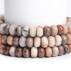 Natural Red Crazy Lace Agate Gemstone Grade Aaa Rondelle 6x4mm 8x5mm Loose Beads