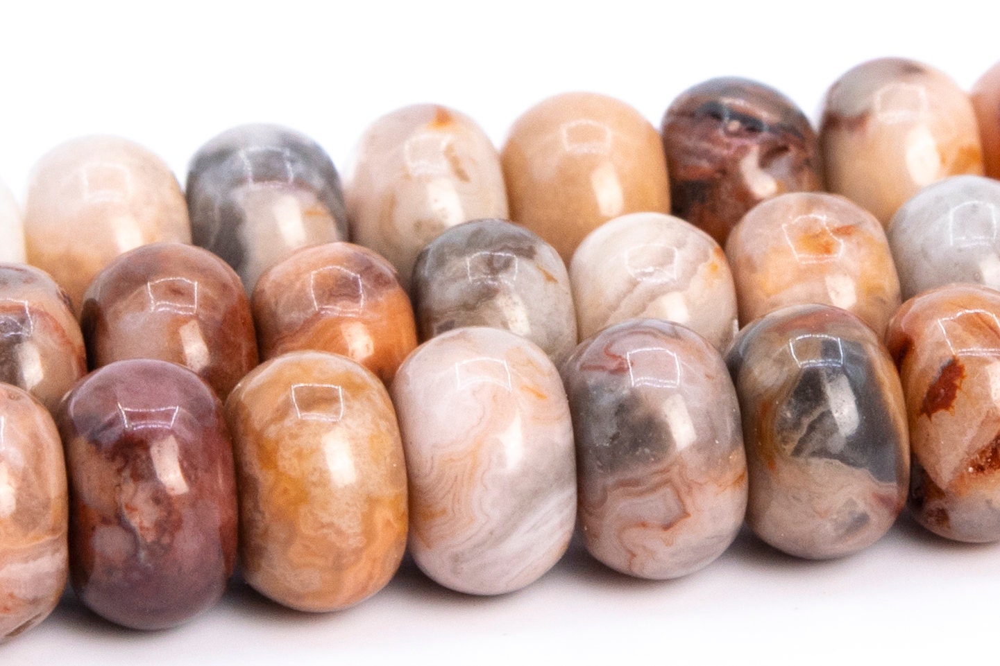 Red Crazy Lace Agate Beads Genuine Natural Grade Aaa Gemstone Rondelle Loose Beads 6mm 8x5mm Bulk Lot Options