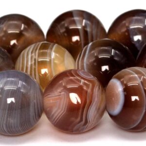10MM Botswana Agate Beads Grade AAA Genuine Natural Gemstone Full Strand Round Loose Beads 15" / 7.5" Bulk Lot Options (101910)