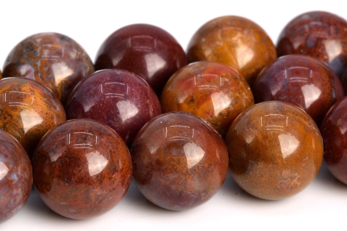 10mm Ocean Fossil Agate Beads Grade Aaa Genuine Natural Gemstone Full Strand Round Loose Beads 15.5" Bulk Lot 1,3,5,10 And 50 (104761-1288)