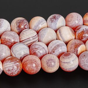 10MM Orange Red Agate Beads Grade AA Gemstone Round Loose Beads 15"/7.5" Bulk Lot Options