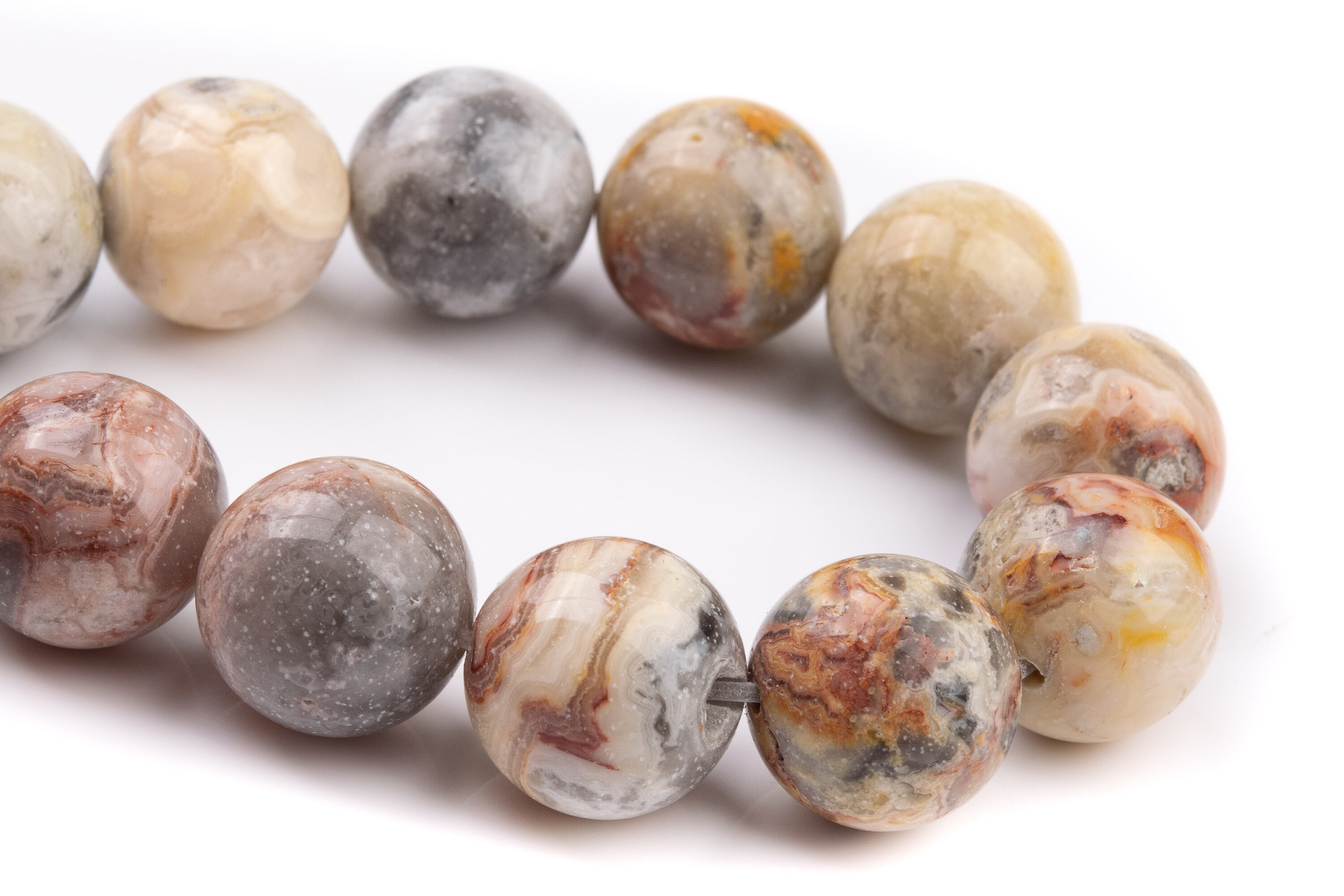 15-16mm Crazy Lace Agate Beads Grade Aaa Natural Gemstone Half Strand Round Loose Beads 7.5" Bulk Lot 1,3,5,10 And 50 (103520h-916)