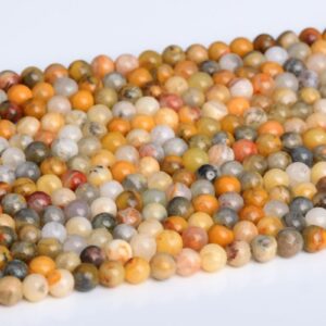 3MM Orange Cream Crazy Lace Agate Beads AAA Genuine Natural Gemstone Full Strand Round Loose Beads 16" BULK LOT 1,3,5,10,50 (104111-1179)