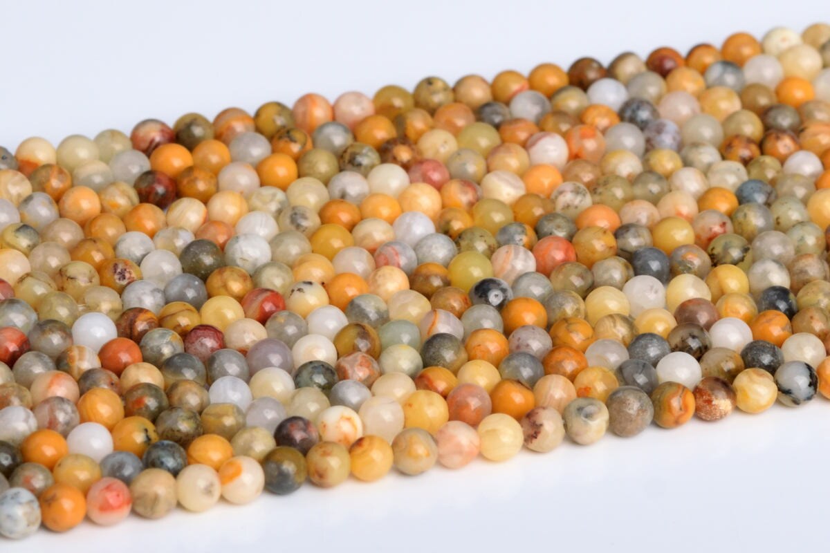 3mm Orange Cream Crazy Lace Agate Beads Aaa Genuine Natural Gemstone Full Strand Round Loose Beads 16" Bulk Lot 1,3,5,10,50 (104111-1179)