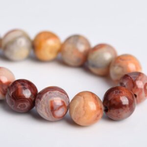 6-7MM Red Crazy Lace Agate Bead Grade AAA Genuine Natural Gemstone Half Strand Round Loose Bead 7.5" BULK LOT 1,3,5,10 and 50 (104486h-1223)
