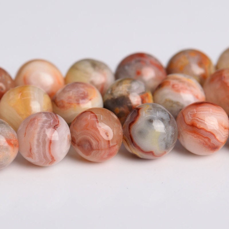 6-7mm Red Crazy Lace Agate Bead Grade Aaa Genuine Natural Gemstone Full Strand Round Loose Beads 15" Bulk Lot 1,3,5,10 And 50 (104486-1223)