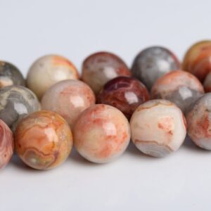 8-9MM Red Crazy Lace Agate Bead Grade AAA Genuine Natural Gemstone Full Strand Round Loose Bead 15" BULK LOT 1,3,5,10 and 50 (104494-1223)