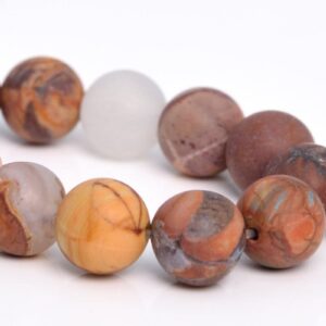 8MM Matte Crazy Lace Agate Beads Grade AAA Genuine Natural Gemstone Half Strand Round Loose Beads 7.5" BULK LOT 1,3,5,10,50 (105310h-1507)