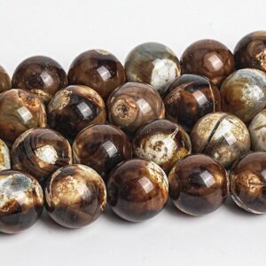Brown Crazy Lace Agate Beads Grade AA Gemstone Round Loose Beads 8MM 10MM 12MM 14MM Bulk Lot Options