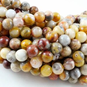 Crazy Lace Agate Beads (Round)(Smooth)(4mm)(6mm)(8mm)(10mm)(12mm)(16"Strand)