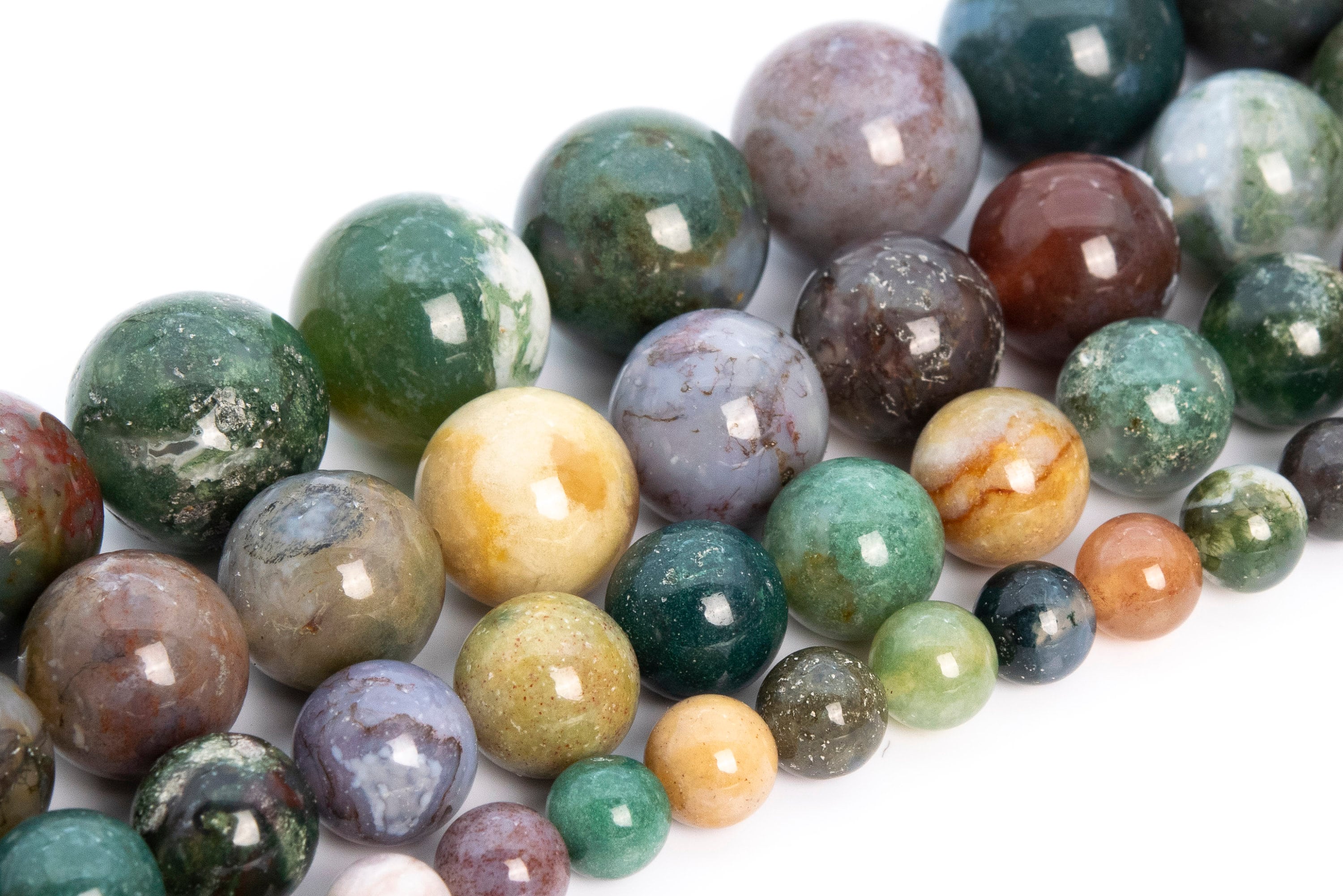 Indian Agate Beads Grade Aaa Genuine Natural Gemstone Round Loose Beads 4mm 6mm 8mm 10mm 12mm Bulk Lot Options
