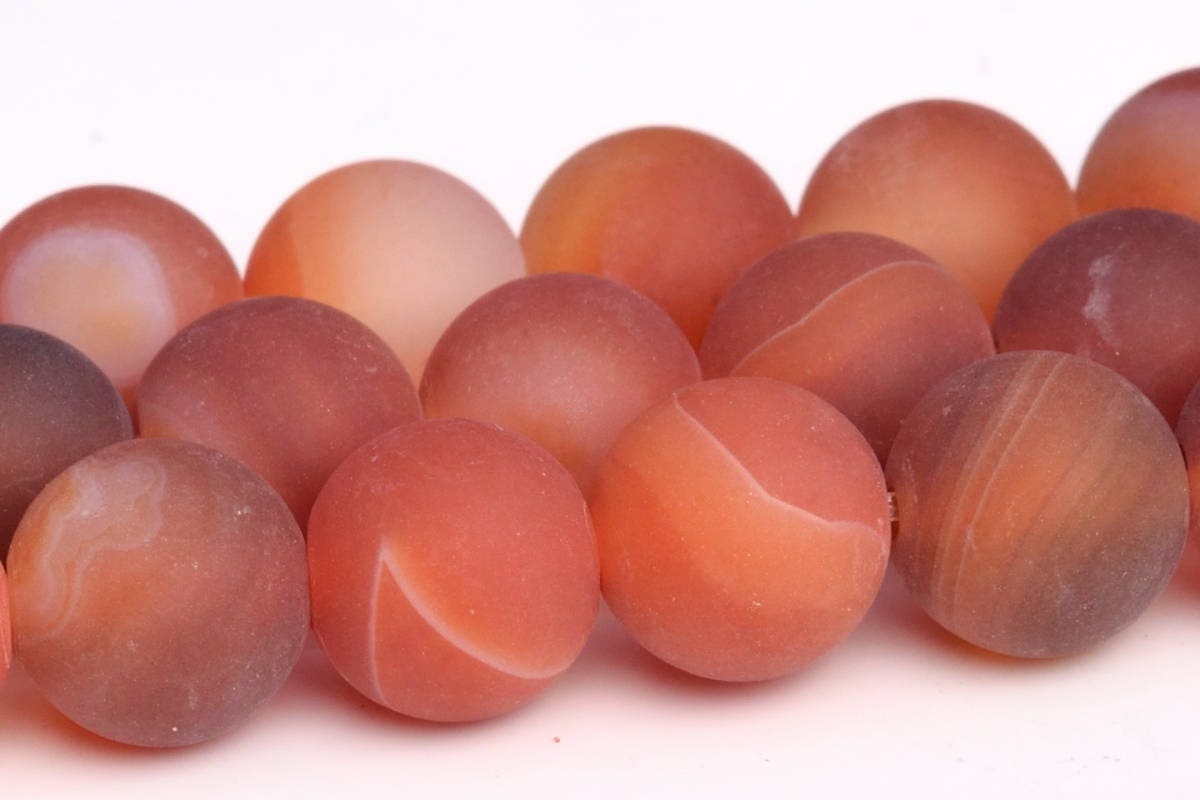 Matte Orange Red Agate Beads Grade Aaa Gemstone Round Loose Beads 4mm 6mm 8mm 10mm Bulk Lot Options Matte Orange Red Agate Beads Grade Aaa Gemstone Round Loose Beads 4mm 6mm 8mm 10mm Bulk Lot Options