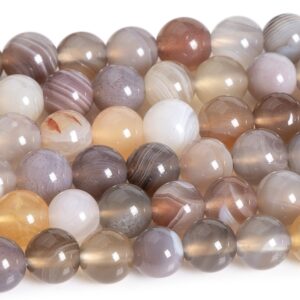 Multicolor Botswana Agate Beads Genuine Natural Grade AAA Gemstone Round Loose Beads 4MM 6MM Bulk Lot Options
