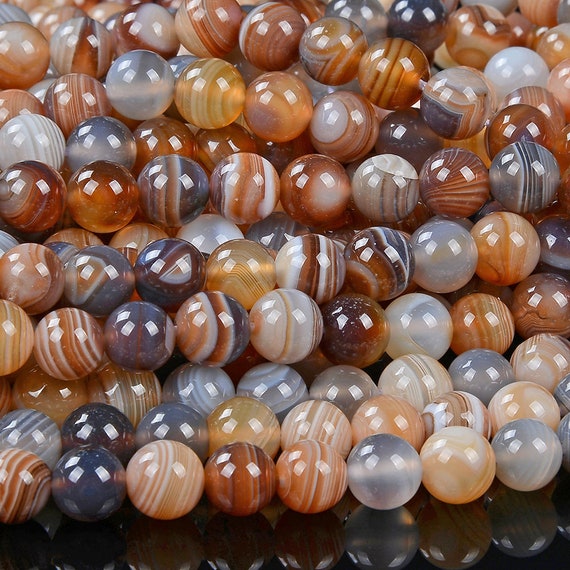 Natural Botswana Lace Agate Gemstone Grade Aaa Round 6mm 8mm Loose Beads Bulk Lot 1,2,6,12 And 50 (d404)