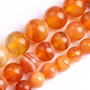 Orange Red Botswana Agate Beads Genuine Natural Grade Aaa Gemstone Round Loose Beads 6mm 8mm 10mm Bulk Lot Options
