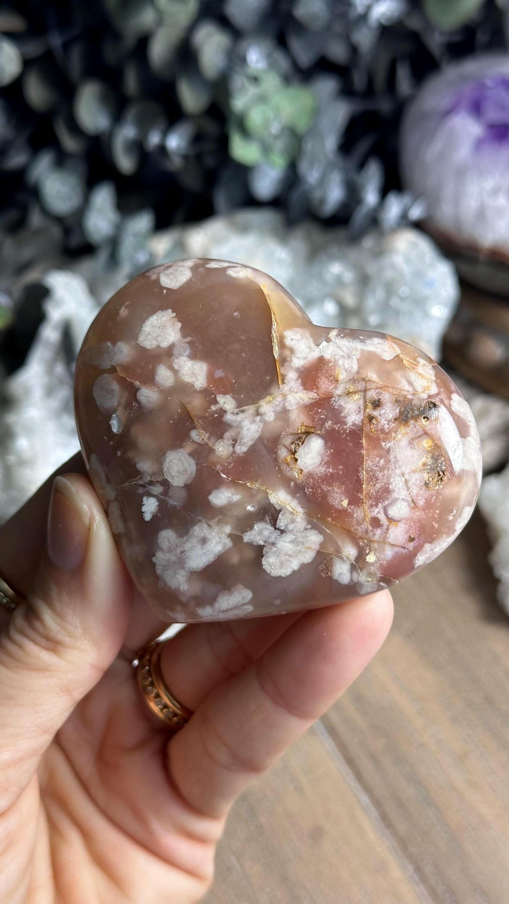 Flower Agate Heart