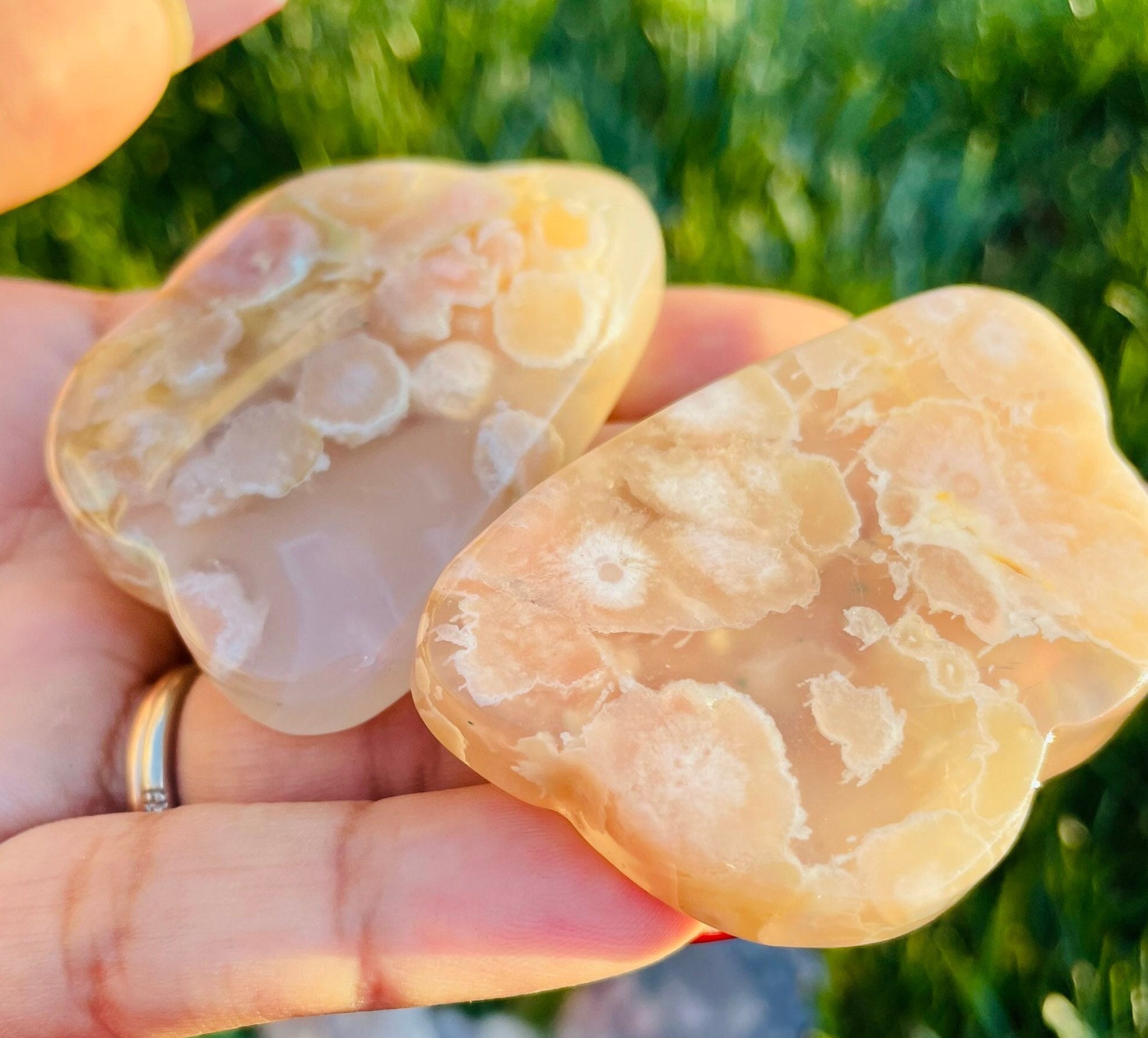 Pastel Flower Agate Crystal Cloud: Natural Agate Gemstone Carving (40-60 Mm)