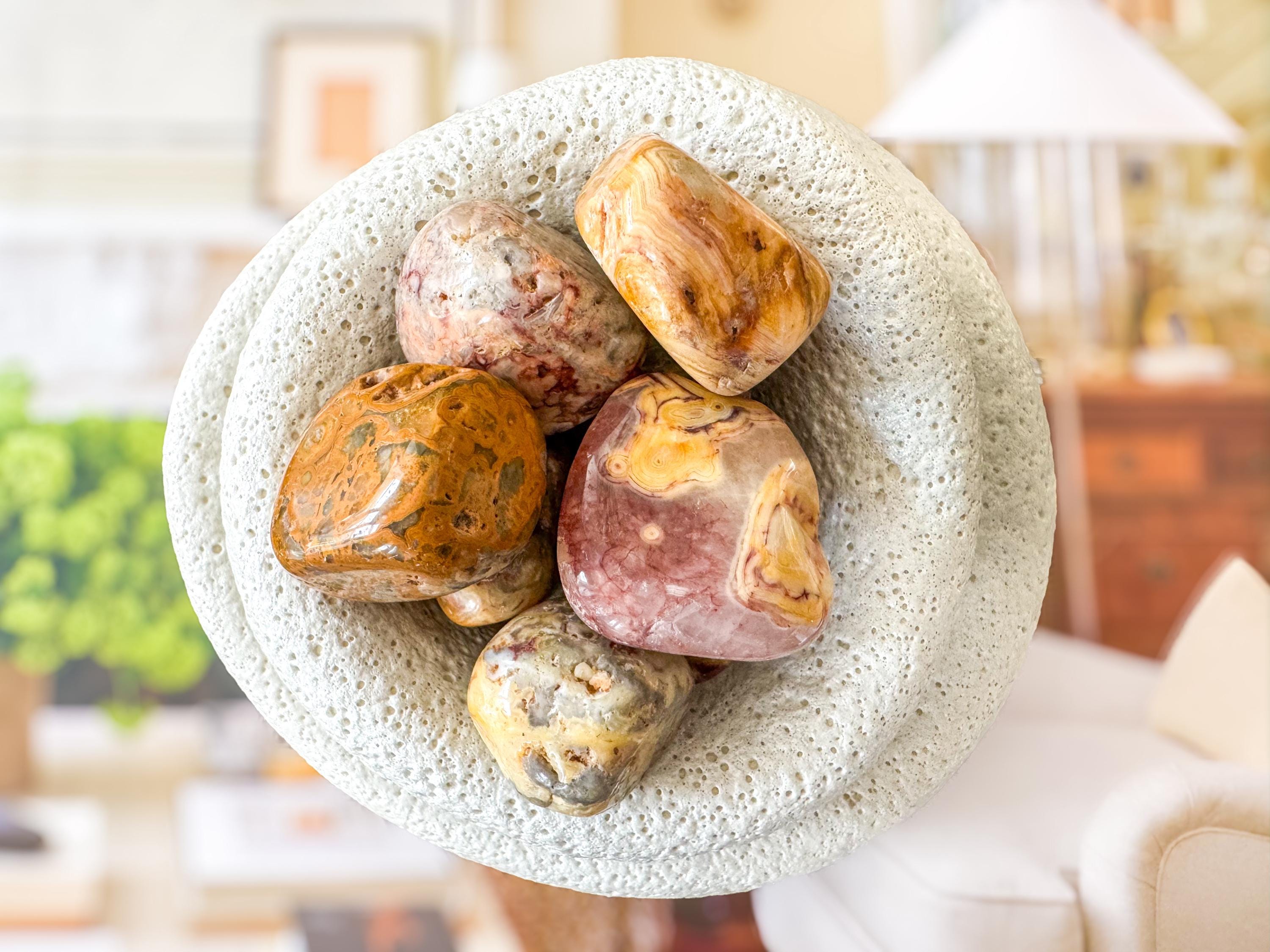 Crazy Lace Agate Tumbled Stone: Mexican Agate For Joy & Chakra Balance