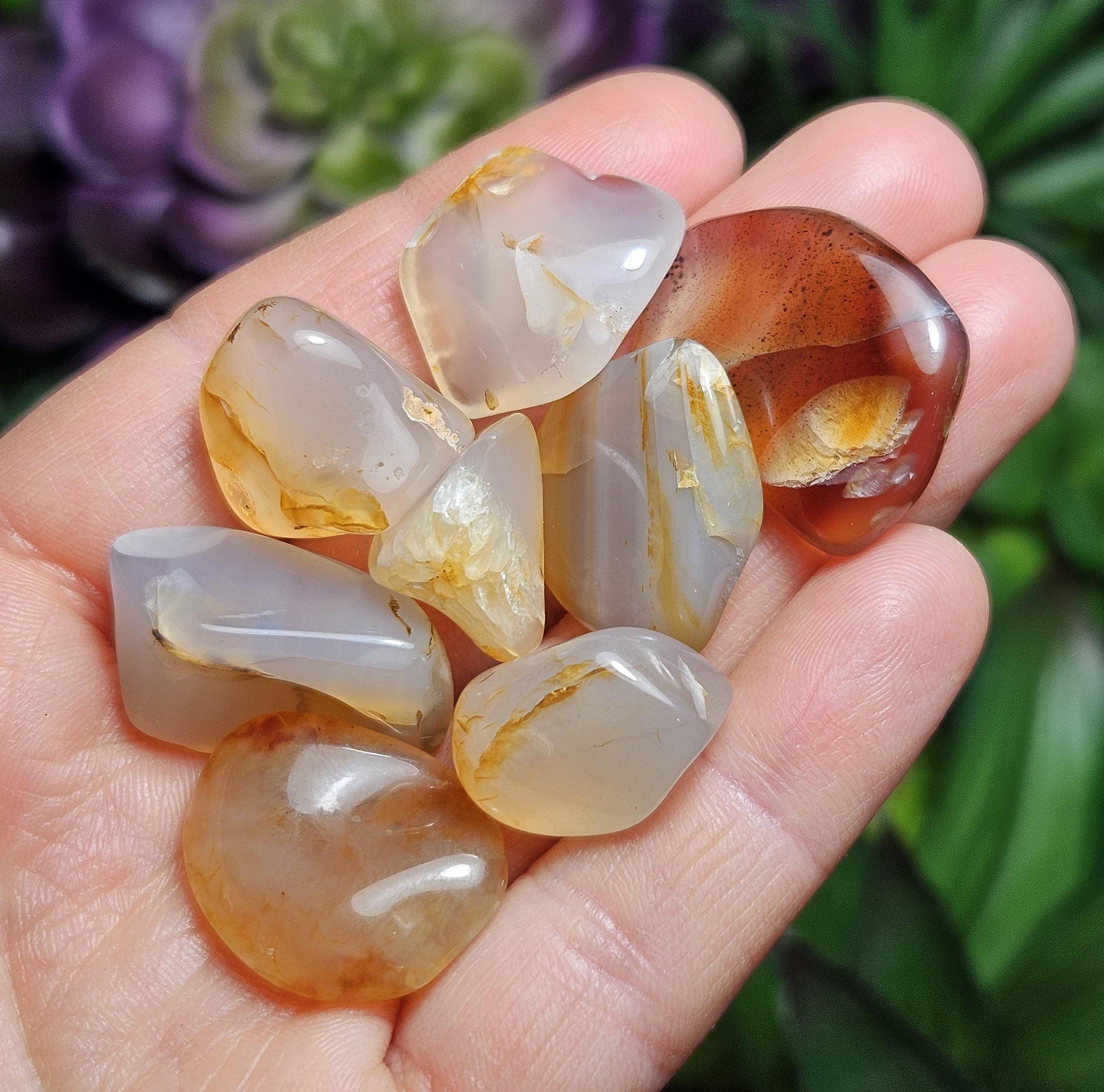 Montana Agate: Golden Dendritic Tumbled Crystal