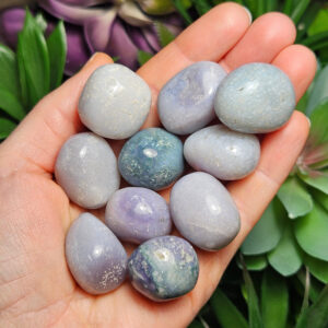 Polished Purple Chalcedony: Tumbled Grape Agate Crystal