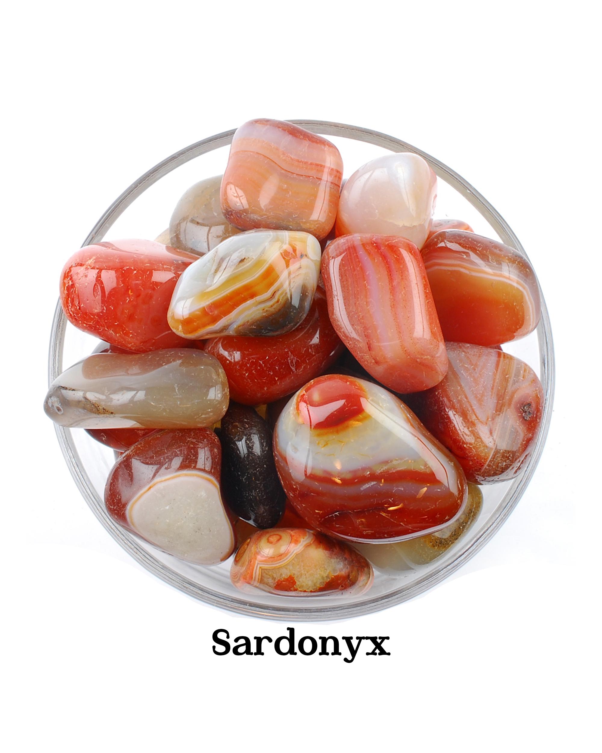 Sardonyx Tumbled Stone, Natural Banded Agate For Protection, Strength And Confidence Gift Sardonyx Tumbled Stone, Natural Banded Agate For Protection, Strength And Confidence Gift