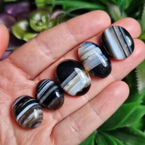 Zebra Agate - Agate Crystal - Brown Agate Gemstone - Agate Stone - Tumbled Agate - Black Agate Crystal - Black Agate