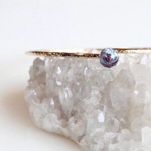 2 Ct Alexandrite Orb Clasp Bangle Bracelet | June Birthstone Hook Bangle Jewelry | 14Kt Gold Filled or Sterling Silver Alexandrite Gift