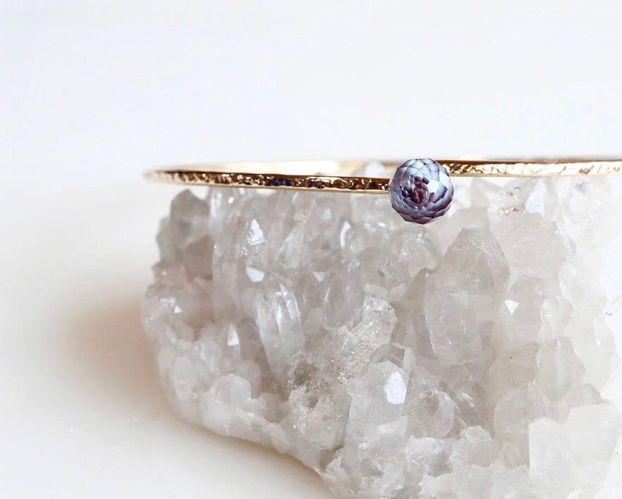 2 Ct Alexandrite Orb Clasp Bangle Bracelet | June Birthstone Hook Bangle Jewelry | 14kt Gold Filled Or Sterling Silver Alexandrite Gift