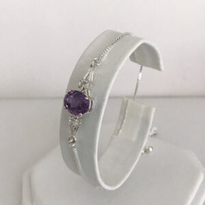 3.5ct Alexandrite Bolo Bracelet In Sterling Silver Color Change Gemstone