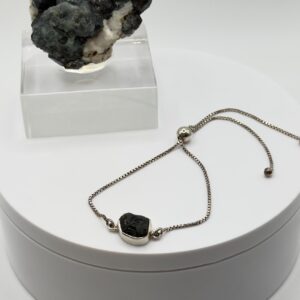 Alexandrite Adjustable Bracelet Raw Color Change Stone Silver Slider Bracelet June Birthstone Gift