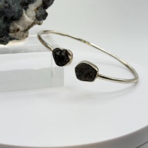 Alexandrite Cuff Bracelet Raw Color Change Gemstone Silver Open Bangle June Birthstone Jewelry