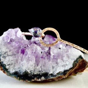 Dainty Alexandrite Aero Bangle - June Birthstone Bracelet in 14k Gold Filled and Sterling Silver