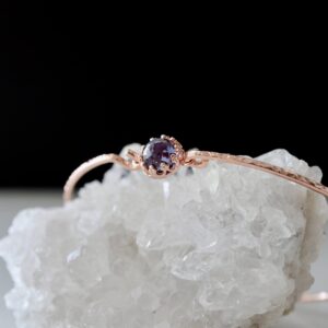 Alexandrite Royal Skinny Bangle | 14kt Gold Filled Or Sterling Silver Delicate June Birthstone Gift | Dainty Alexandrite Jewelry Birthday Alexandrite Royal Skinny Bangle | 14kt Gold Filled Or Sterling Silver Delicate June Birthstone Gift | Dainty Alexandrite Jewelry Birthday
