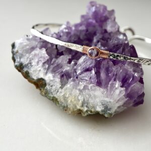 Alexandrite Signature Bangle - June Birthstone Bracelet available in 14k Gold Filled and Sterling Silver