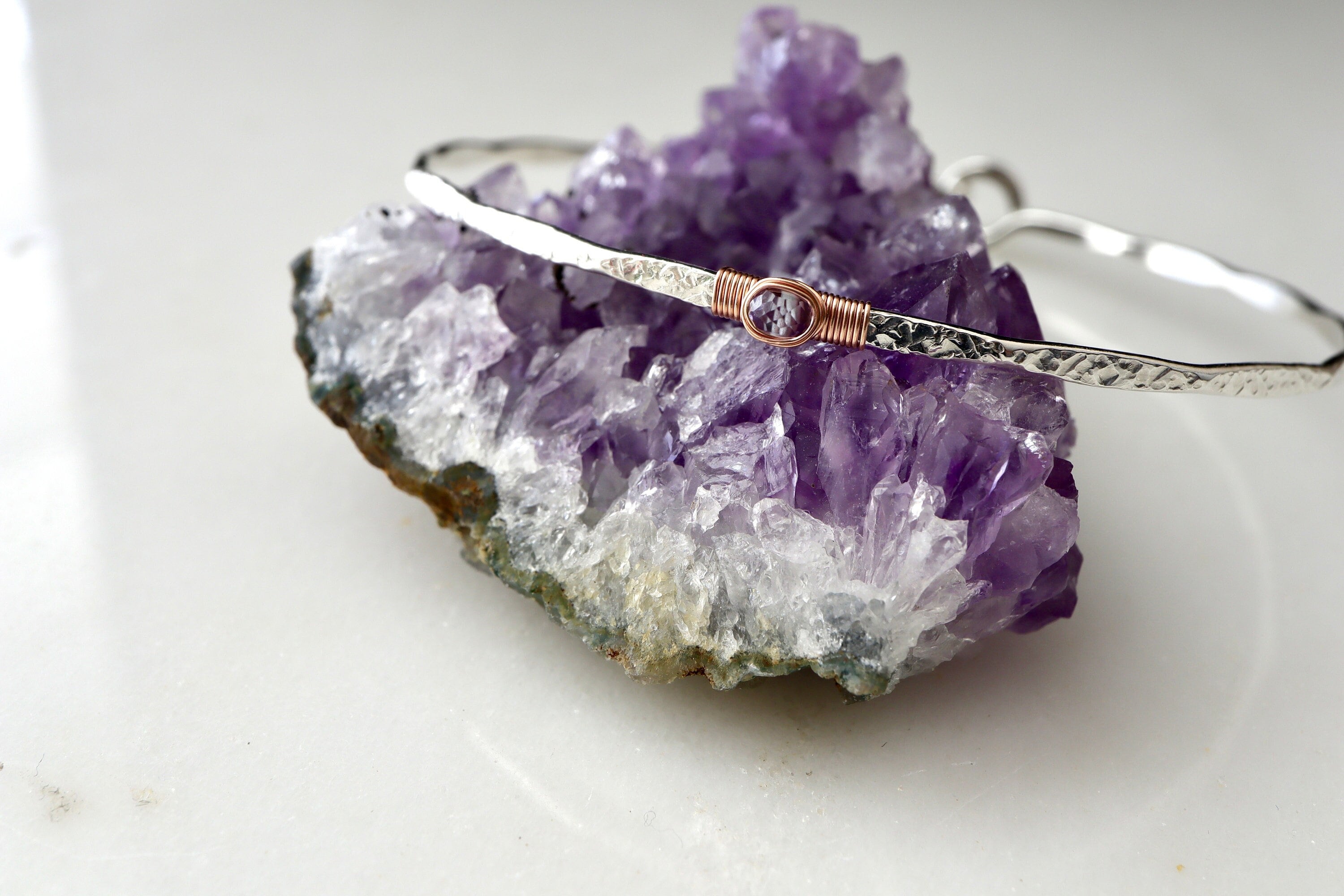 Alexandrite Signature Bangle - June Birthstone Bracelet Available In 14k Gold Filled And Sterling Silver