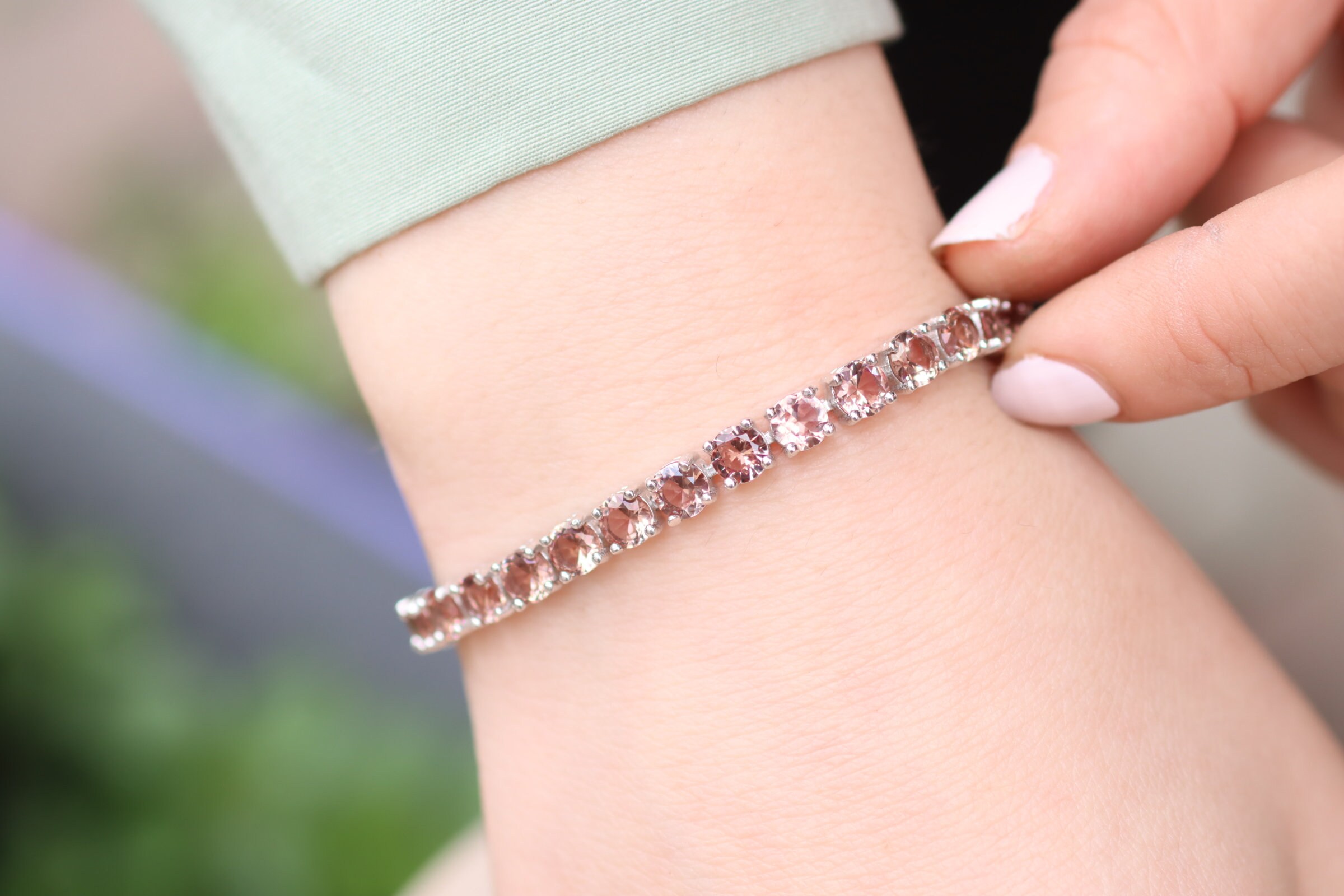 Alexandrite Tennis Bracelet, Adjustable Silver Tennis Bracelet, Mothers Day Gift, Silver Adjustable Bracelet, Gift For Her, Gift For Mom Alexandrite Tennis Bracelet, Adjustable Silver Tennis Bracelet, Mothers Day Gift, Silver Adjustable Bracelet, Gift For Her, Gift For Mom