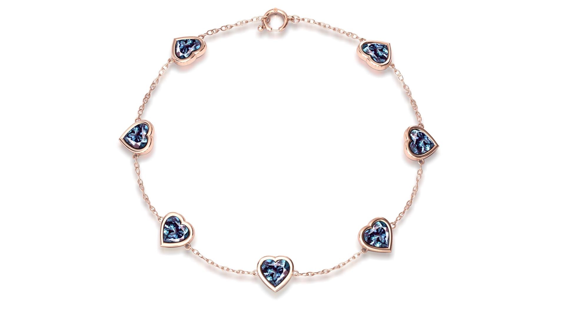 Vintage Alexandrite Bracelet For Women 925 Silver Alexandrite Heart Bracelet Unique Gemstone Bracelet For Her Dainty Bracelet Gift For Women Vintage Alexandrite Bracelet For Women 925 Silver Alexandrite Heart Bracelet Unique Gemstone Bracelet For Her Dainty Bracelet Gift For Women