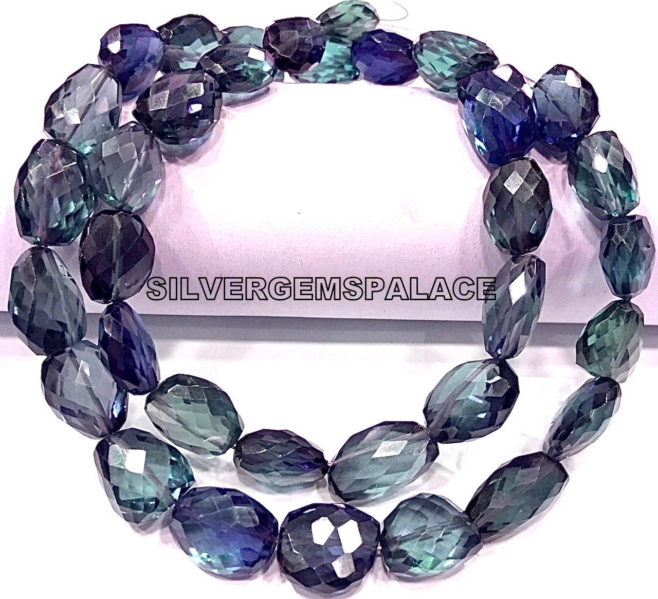 Rarest Alexandrite Faceted Nuggets Beads Alexandrite Gemstone Beads Color Changing Alexandrite Nuggets Stone Beads Sparkle Beads Strand 9”