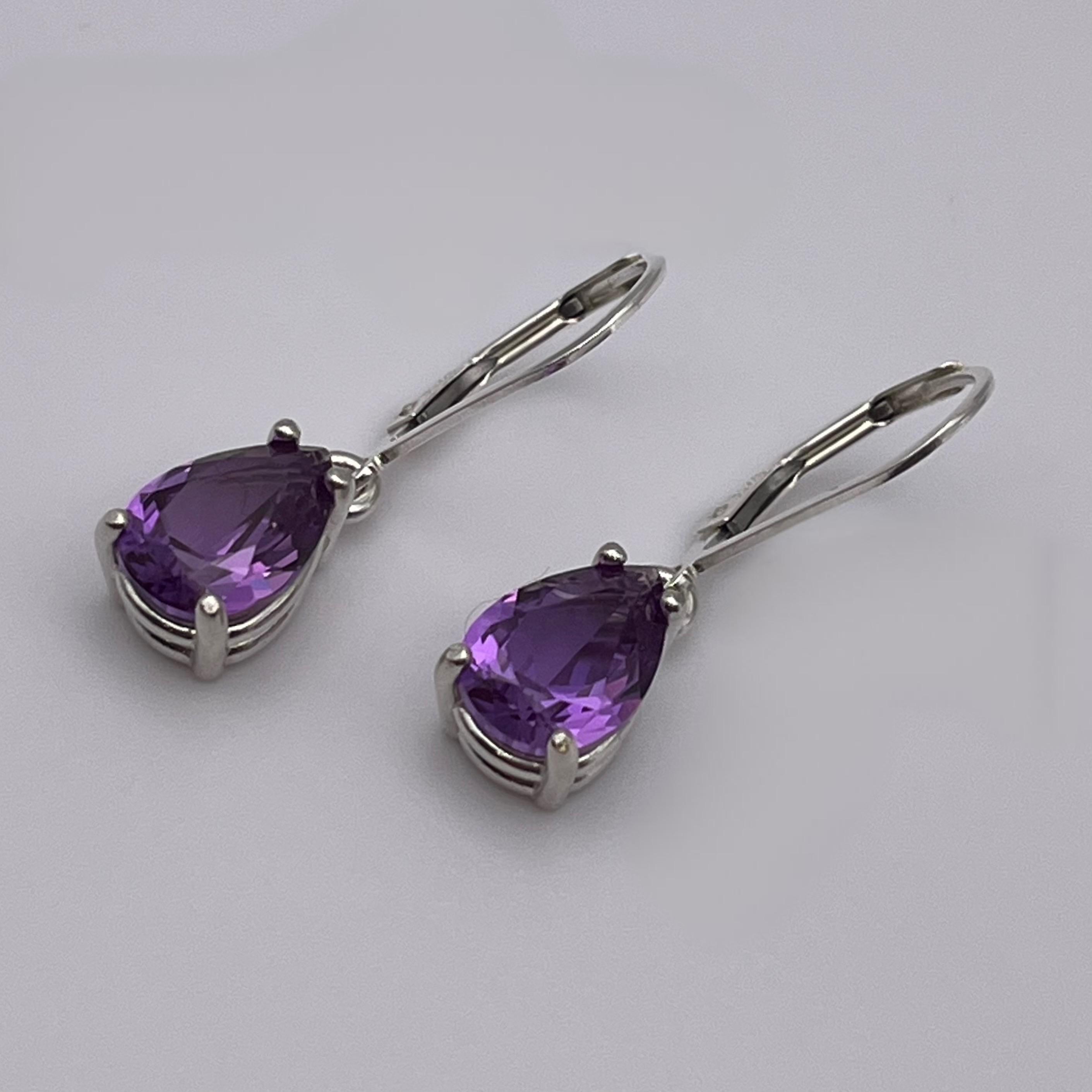 5ctw Pear Cut Alexandrite Earrings