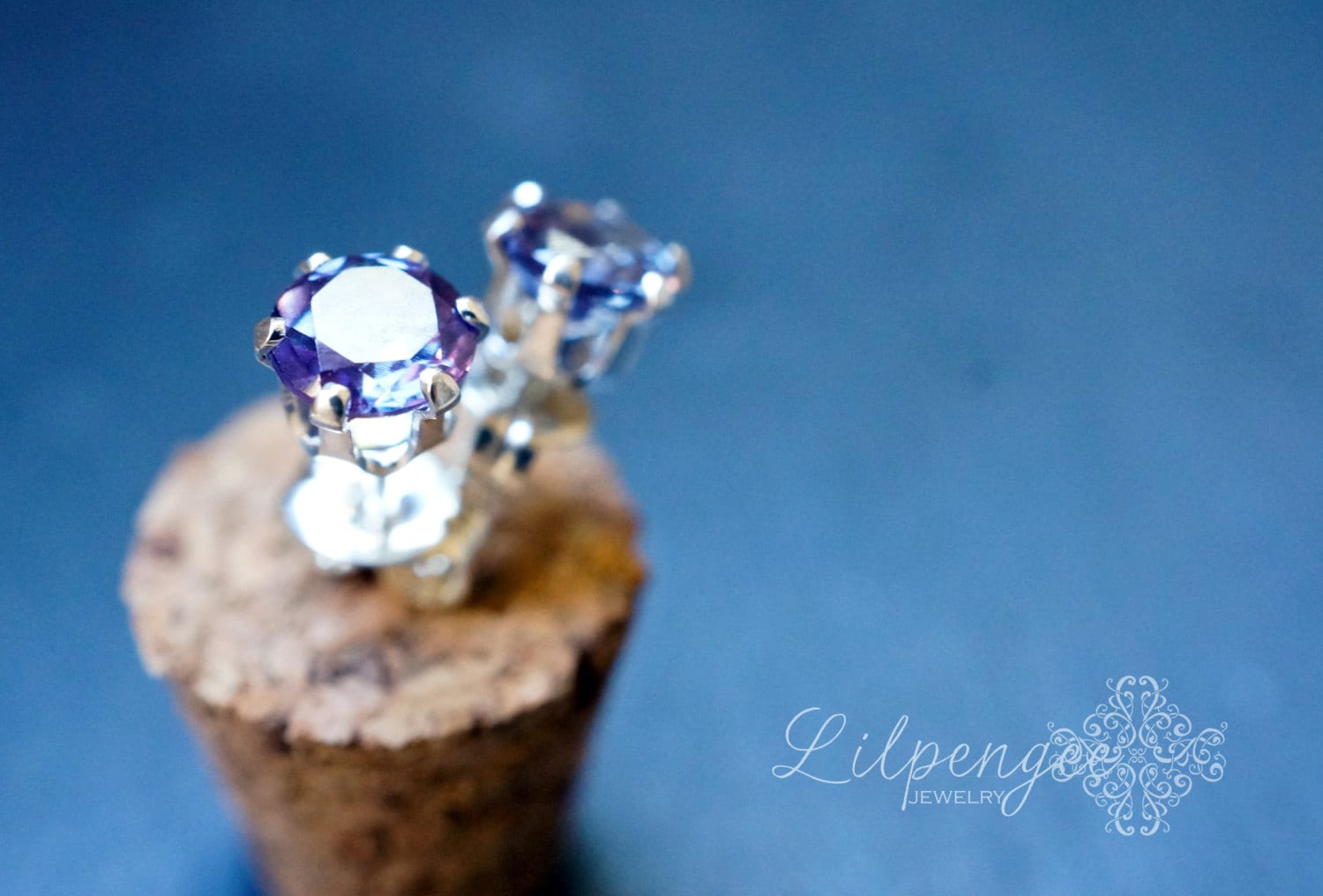 5mm Alexandrite Stud Earrings, Color Changing Gemstone, Gold Or Silver
