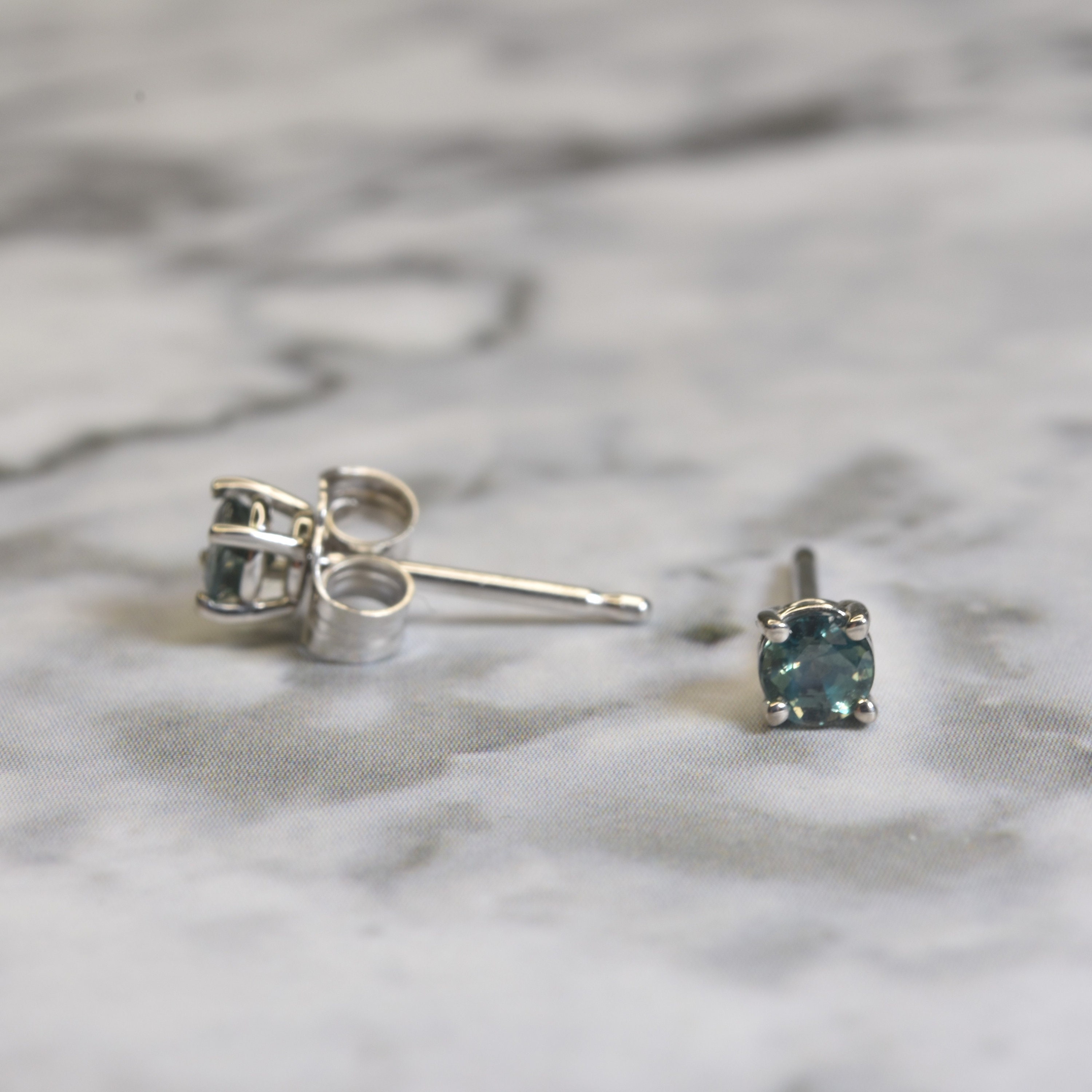Color Changing Alexandrite Stud Earrings In 14k Gold | Solid 14k Gold | Fine Jewelry | Free Shipping | June Birthstone | Nautral Alexandrite