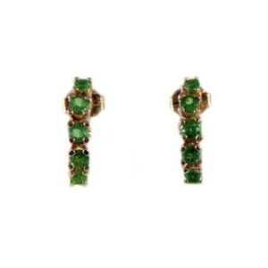 Genuine Alexandrite Earrings Rare Gemstone Siberia Alexandrite Studs 14kt Gold Studs Natural Color-Change Gem 19th Century Antique Gem 65600